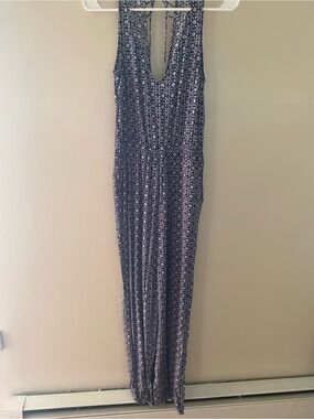 H&M Navy and White Romper